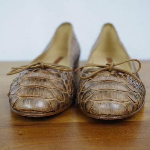 Giorgio's of Palm Beach Snakeskin Italian Made Flats Size 36 - Picture 9 of 10